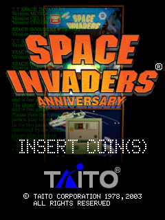 Space Invaders Anniversary (V2.02J) Title Screen