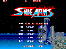 Side Arms - Hyper Dyne (World, 861129) Title Screen