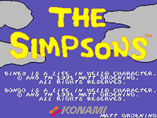The Simpsons (4 Players World, set 1) Title Screen