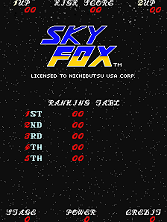 Sky Fox Title Screen