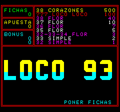 Super Loco 93 (Spanish, set 2) Title Screen