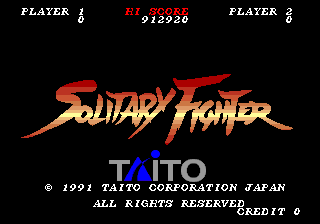 Solitary Fighter (World) Title Screen