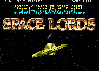 Space Lords (rev C) Title Screen