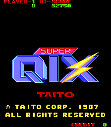 Super Qix (World/Japan, V1.2) Title Screen