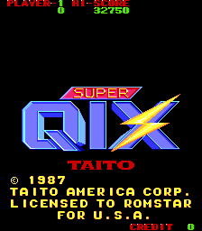 Super Qix (US) Title Screen