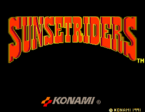 Sunset Riders (4 Players ver EAA) Title Screen