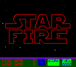Star Fire (set 1) Title Screen