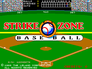 Strike Zone Baseball Title Screen