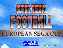 Super Visual Football: European Sega Cup (Rev A) Title Screen