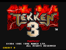 Tekken 3 (Japan, TET1/VER.E1) Title Screen