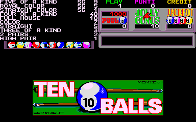 Ten Balls (Ver 1.05) Title Screen