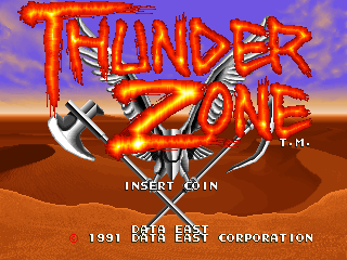 Thunder Zone (World, Rev 1) Title Screen