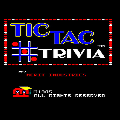 Tic Tac Trivia (6221-22, U5-0 Vertical) Title Screen