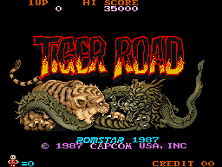 Tiger Road (US) Title Screen