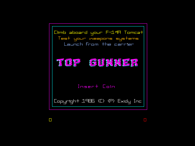 Top Gunner (Exidy) Title Screen