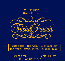 Trivial Pursuit (Think Tank - Genus Edition) (12/14/84) Title Screen
