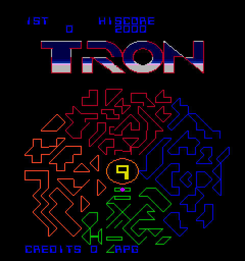 Tron (6/25) Title Screen