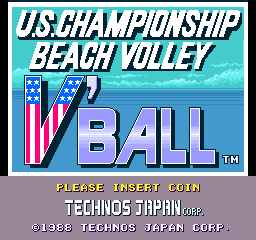 U.S. Championship V'ball (Japan) Title Screen