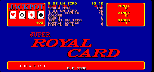 Video Carnival 1999 / Super Royal Card (Version 0.11) Title Screen