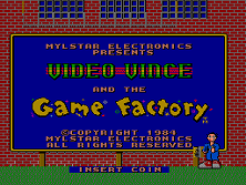 Video Vince and the Game Factory (prototype) Title Screen