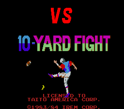 Vs 10-Yard Fight (US, Taito license) Title Screen