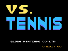 Vs. Tennis (Japan/USA, set TE A-3) Title Screen