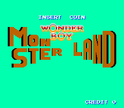 Wonder Boy in Monster Land (English bootleg set 2) Title Screen