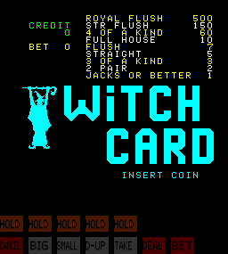 Witch Card (English, witch game, lamps) Title Screen