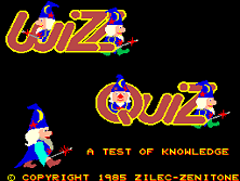 Wizz Quiz (Konami version) Title Screen