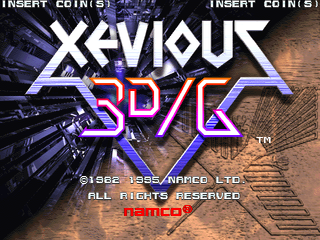 Xevious 3D/G (Japan, XV31/VER.A) Title Screen