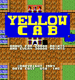 Yellow Cab (Japan) Title Screen