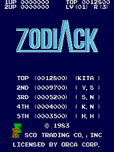 Zodiack Title Screen