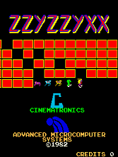 Zzyzzyxx (set 1) Title Screen