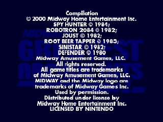 Midway's Greatest Arcade Hits Vol. 1 (USA) ROM