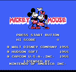 mickey mouse game nes