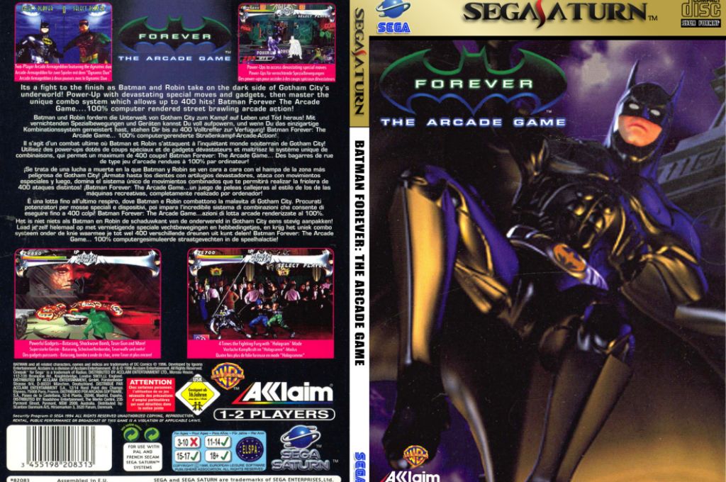 Batman Forever The Arcade Game (E) ISO < Saturn ISOs | Emuparadise