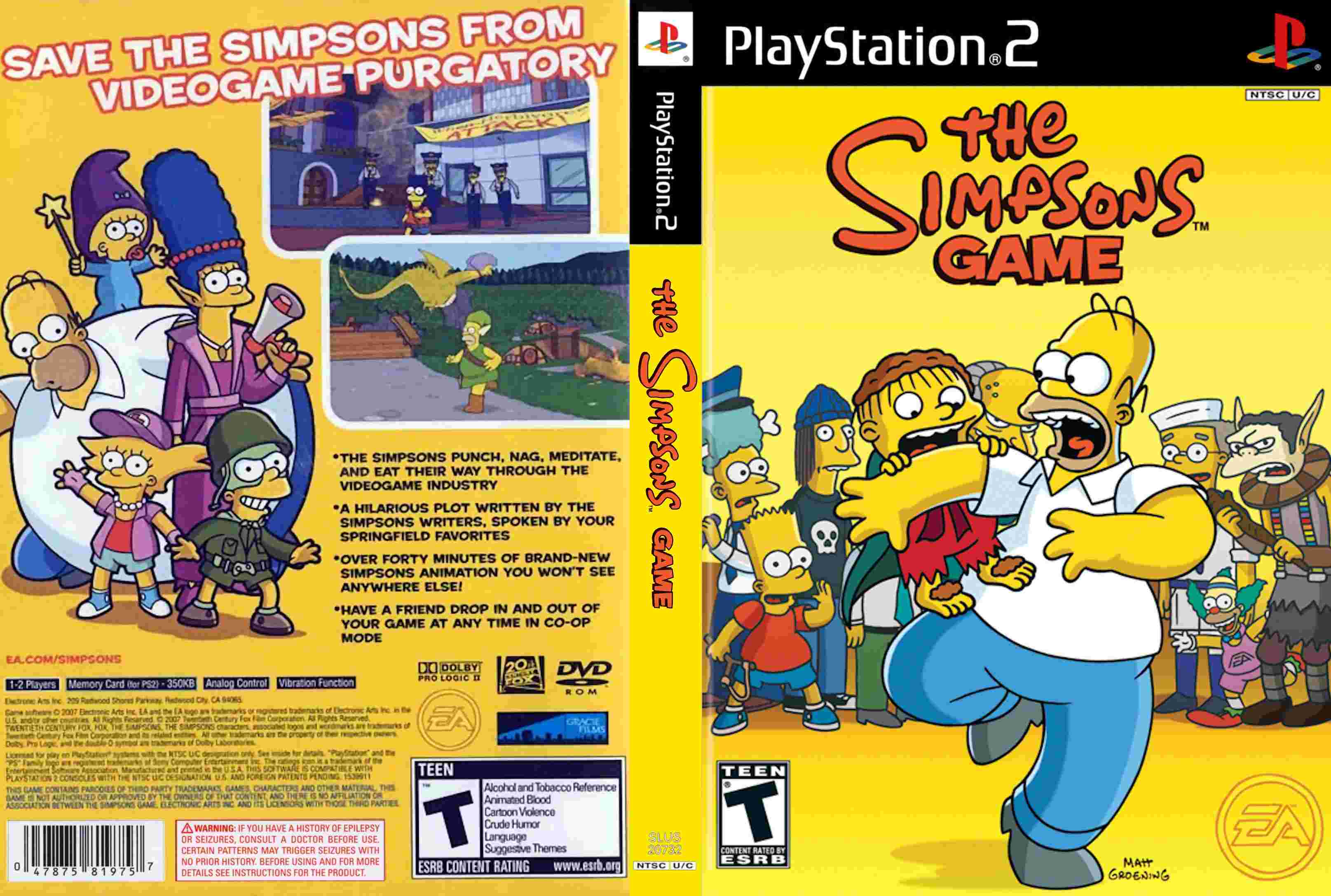 the simpsons playstation 2 games