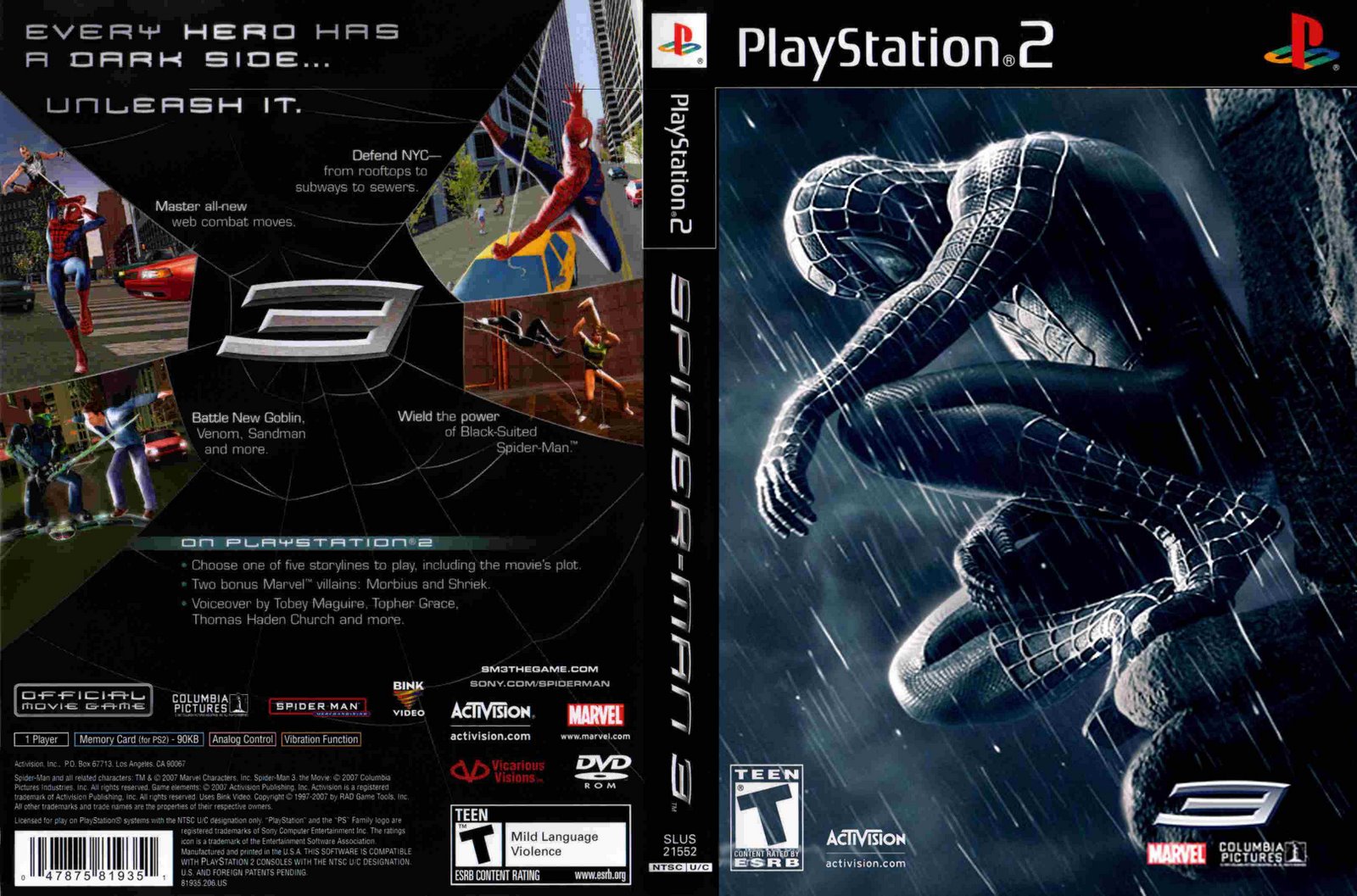 Jogo Spider-Man 3 ps2