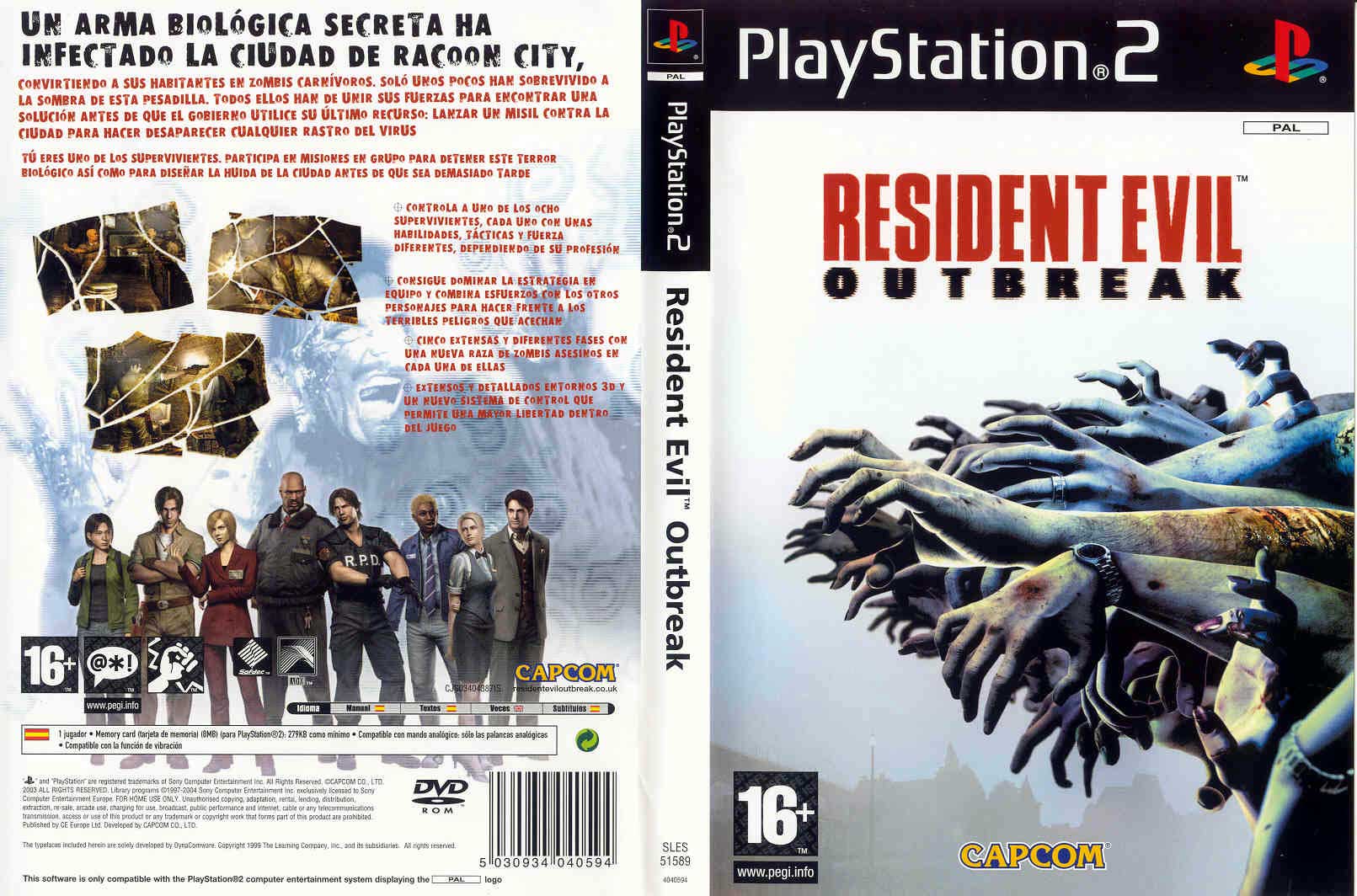 resident evil outbreak pc 1 y 2