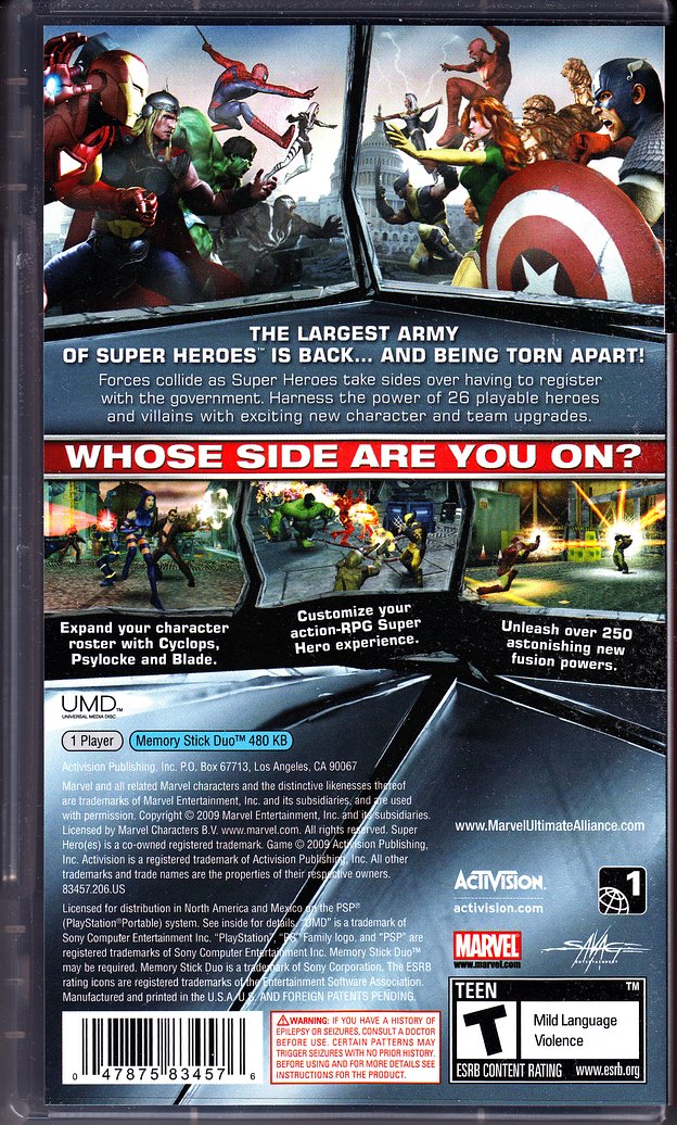 Marvel Ultimate Alliance Usa Iso Download Psp Isos