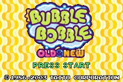 Bubble Bobble - Old & New (J)(Eurasia) ROM < GBA ROMs | Emuparadise