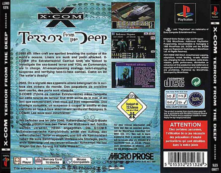 download x com terror from the deep ps1