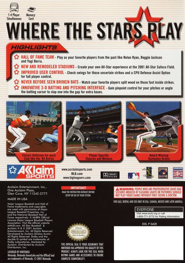  All-Star Baseball 2002 : Gamecube: Video Games