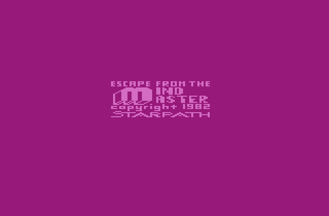 Escape From The Mindmaster Labyrinth 1982 Starpath Corporation