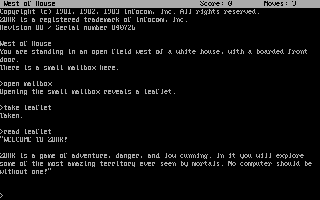 Screenshot Thumbnail / Media File 1 for Zork I - The Great Underground Empire (1982)(Infocom)