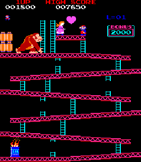 Screenshot Thumbnail / Media File 1 for Donkey Kong (US set 2)