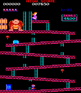 Screenshot Thumbnail / Media File 1 for Donkey Kong (US set 1)