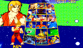 Screenshot Thumbnail / Media File 1 for Marvel Super Heroes Vs. Street Fighter (USA 970827)