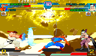 Screenshot Thumbnail / Media File 1 for Marvel Vs. Capcom: Clash of Super Heroes (USA 980123)