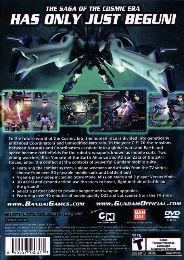 Mobile Suit Gundam Seed Never Ending Tomorrow Usa Iso Ps2